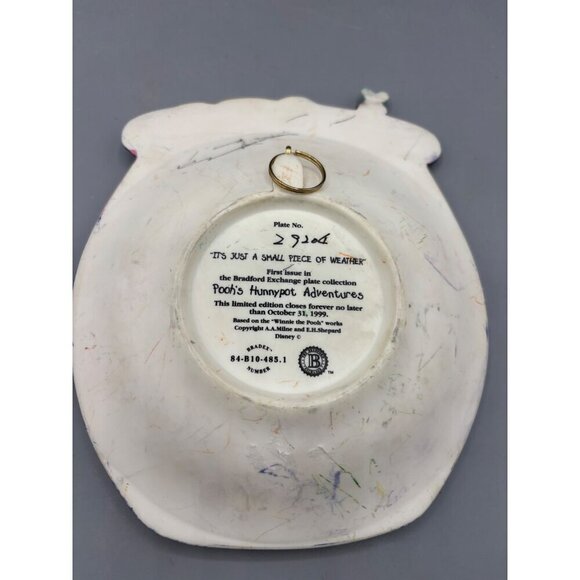 Bradford Exchange Disney Poohs Hunny Pot Adventures Plate Small Piece of Weather - Picture 3 of 5